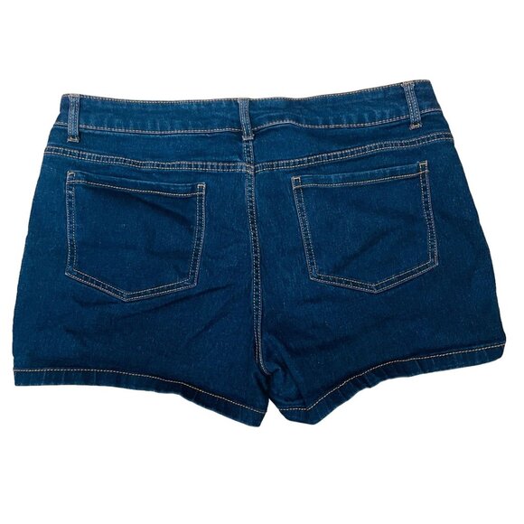Faded Glory Womens Denim Shorts Dark Wash Size 16 - Picture 2 of 5